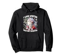 I Love Winter Accessories for Women Girls with Hot Cocoa Sweat à Capuche