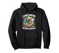 I Love Winter Christmas Sayings for French Bulldog Grandma Sweat à Capuche