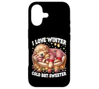 I Love Winter Dog Graphic for Mom Golden Retriever Christmas Coque pour iPhone 17