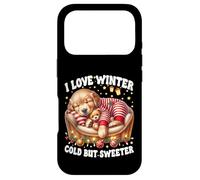 I Love Winter Dog Graphic for Mom Golden Retriever Christmas Coque pour iPhone 17 Pro
