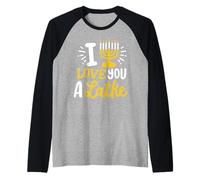 I Love You A Latke Hanoukka Fête juive de Hanoukka Manche Raglan