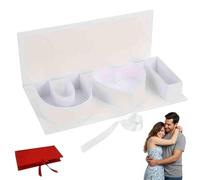 I Love You Coffret cadeau en forme de cœur - Élégant coffret cadeau rouge avec inscription « I Love U » - Boîte souvenir à remplir pour la Saint-Valentin, un mariage et des occasions romantiques