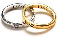 I Love You Couples Anneaux de Correspondance Endless Love Mariage Fiançailles Anneau de Promesse Jeu