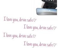 i love you drive safe aufkleber,autocollant pour rétroviseur « i love you driving safe »,autocollants mignons pour vitres de véhicule, cadeau de Noël, de Saint-Valentin pour la-A||4PCS