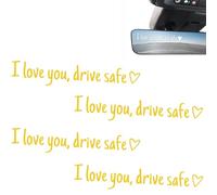 i love you drive safe aufkleber,autocollant pour rétroviseur « i love you driving safe »,autocollants mignons pour vitres de véhicule, cadeau de Noël, de Saint-Valentin pour la-E||4PCS