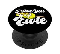 I Love You Elote Corn on The COB Funny Mexican Food PopSockets PopGrip Adhésif