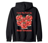 I Love You from My Head Tomates Pun Légumes Mignons Sweat à Capuche