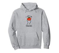 I Love You from My Head Tomatoes Funny Valentin's Sweat à Capuche, Unisexe pour Adultes, Gris Chiné, S