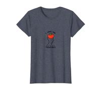 I Love You from My Head Tomatoes Funny Valentin's T-Shirt, Femme, Bleu Chiné, S