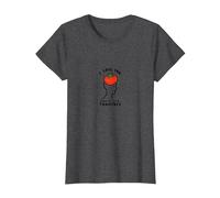 I Love You from My Head Tomatoes Funny Valentin's T-Shirt, Femme, Chiné Foncé, S