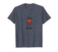 I Love You from My Head Tomatoes Funny Valentin's T-Shirt, Homme, Bleu Chiné, XXL