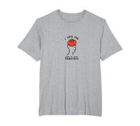 I Love You from My Head Tomatoes Funny Valentin's T-Shirt, Homme Grandes Tailles, Gris Chiné, 3X Tall