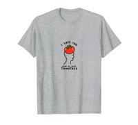 I Love You from My Head Tomatoes Funny Valentin's T-Shirt, Homme, Gris Chiné, XL
