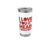 I Love You From My Head Tomatoes Gobelet isotherme en acier inoxydable double paroi