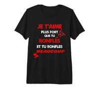 I Love You Louder Than You rones Valentin Love Valentine T-Shirt Haut de Gamme