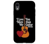 I Love You More Than My Guitar - Valentine Guitariste Coque pour iPhone XR