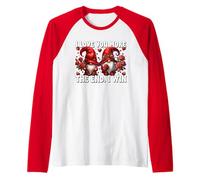 I Love You More The End I Win Gnomes for Valentines Couple Manche Raglan
