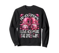 I Love You More The End I Win Pink GNOME Valentines Couple Sweatshirt