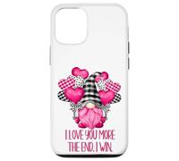 I Love You More The End I Win with Funny GNOME Valentine Coque pour iPhone 12/12 Pro