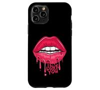 I Love You T-Shirt, Pink Lips, Women Printed Design Lips Coque pour iPhone 11 Pro