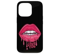 I Love You T-Shirt, Pink Lips, Women Printed Design Lips Coque pour iPhone 13 Pro