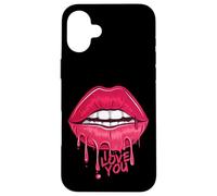 I Love You T-Shirt, Pink Lips, Women Printed Design Lips Coque pour iPhone 16 Plus