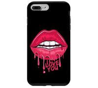 I Love You T-Shirt, Pink Lips, Women Printed Design Lips Coque pour iPhone 7 Plus/8 Plus