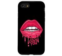 I Love You T-Shirt, Pink Lips, Women Printed Design Lips Coque pour iPhone SE (2020) / 7/8
