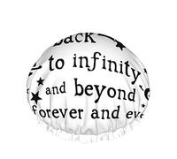 I Love You To The Moon Back Bonnet de douche réutilisable avec citations dessinées à la main Lettre Doddle Design Space Planet Stars Grand bonnet de douche Bonnet de douche, bonnet de bain, couvre-c