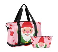 I Love Your Valentine Sac de voyage pour la nuit avec bandoulière réglable multifonction pour salle de sport, J'adore votre nain de dessin animé de la Saint-Valentin 1 taille, J'aime ton nain des