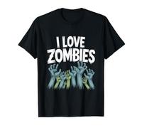 I Love Zombies Style Horreur Effrayant T-Shirt Graphique avec Valeur