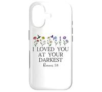I Loved You at Your Darkest Christian Bible Verse Romans 5:8 Coque pour iPhone 17
