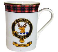 I LUV LTD Chine Tasse de café Fraser clan Gold Crest Rim Fabriqué en Ecosse