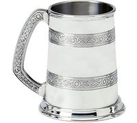 I LUV LTD Chope en Étain Fait Main 1pt Lignes Celtiques Finition Polie Gravable