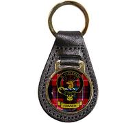 I LUV LTD Ecossais en cuir Porte-clefs du clan Crest Fraser Fait Ecossais