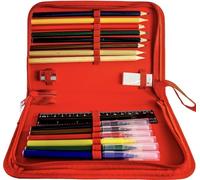 I LUV LTD Royal Stewart Coffret cadeau de papeterie tartan écossais avec crayons de couleur, feutres, règle, taille-crayon et caoutchouc, fournitures scolaires et de bureau, souvenirs d'Écosse