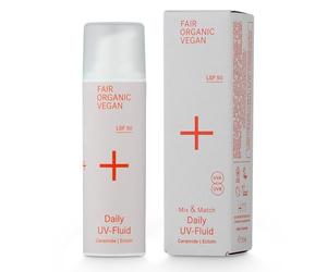 i+m Daily UV-Fluid SPF 50 - Finition invisible & hydratante grâce aux céramides + ectoïne - Protection solaire minérale - Sérum visage - Base de maquillage, sans parfum - Végétalien Cosmétique naturel