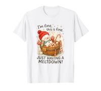 I’m Fine This is Fine Snowman Just Having A Meltdown T-Shirt