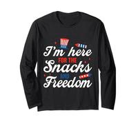 I’m Here for the Snacks and Freedom 4th July Gift Manche Longue