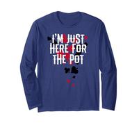 I’m Just Here for The Pot: Funny Poker Quote Design Manche Longue