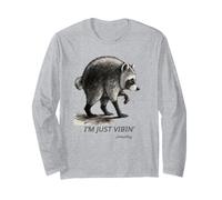 I’m Just Vibin’ Jimothy Viral Raccoon Tee Raccoon Seattle Manche Longue