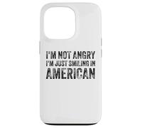 I’m Not Angry I’m Just Smiling in American for Men Women Coque pour iPhone 13 Pro
