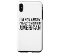 I’m Not Angry I’m Just Smiling in American for Men Women Coque pour iPhone XS Max