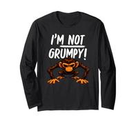 I’m Not Grumpy Funny Angry Monkey Men Women Kids Manche Longue