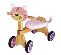 I M TOY - Porteur pousseur en Bois Le Vélo 4 Roues Chaton Rose - IM87230