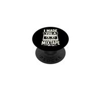 I Made You a Mixtape Retro Cassette Music PopSockets PopGrip Adhésif