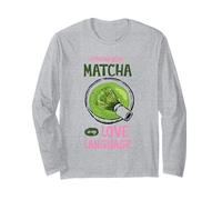 I Made You Matcha Love Language Cute Green Tea Art Esthétique Art Manche Longue