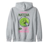 I Made You Matcha Love Language Cute Green Tea Art Esthétique Art Sweat à Capuche