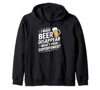 I Make Beer Disappear What's Your Superpower Bière Fun Homme Sweat à Capuche