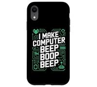 I Make Computer Beep Boop Beep Ingénieur réseau Coque pour iPhone XR
